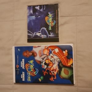 Space Jam Bundle 1996 - Space Jam (Clam) VHS Tape & Soundtrack CD